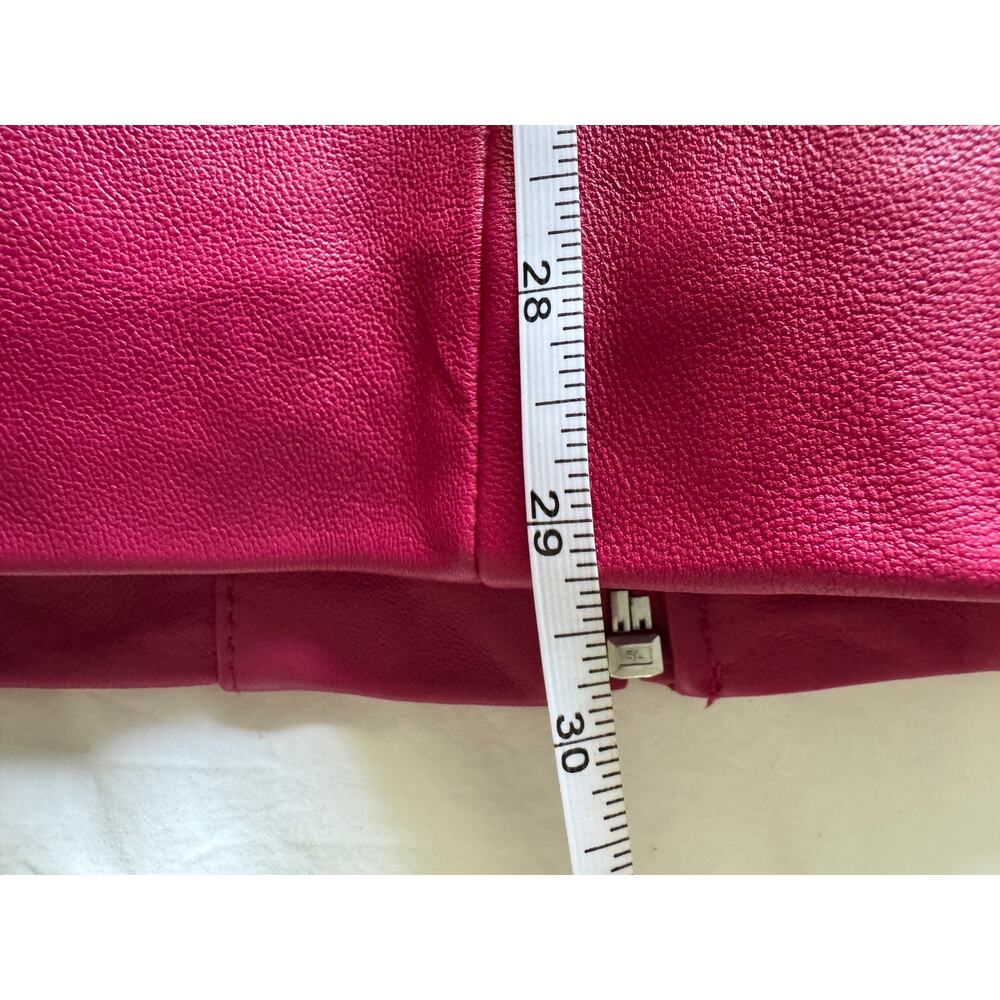 Wilsons Leather Magenta Pink Zip-Front Leather Jacket - Plus Size 3X - Picture 8 of 9